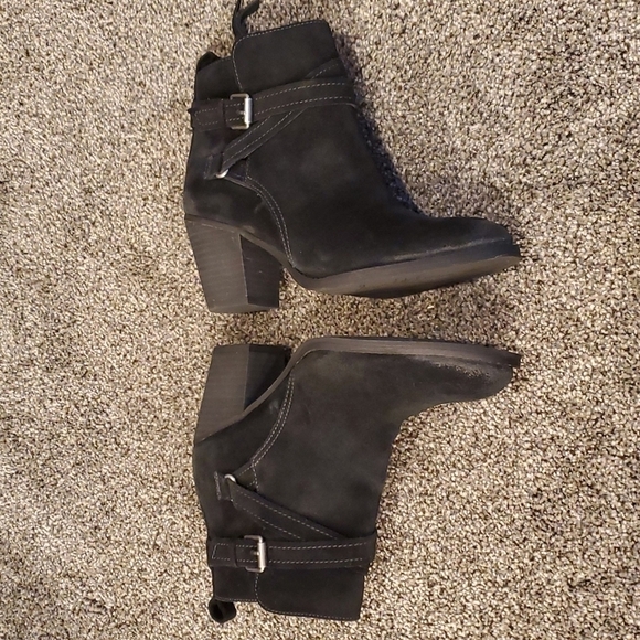 New Sam Edelman Myra Ankle boots block heels Suede upper shoes - Picture 8 of 13